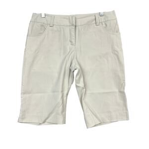 Adidas Womens Shorts Tan Clima Lite Athletic Performance Bermuda Stretch 6